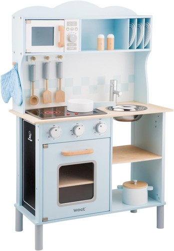 Blue wooden toy - blue,